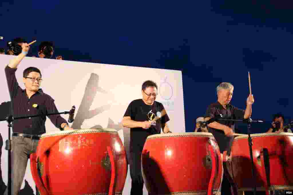 和平佔中運動舉行啟動佔中運動公民抗命集會（美國之音海彥拍攝） &nbsp;