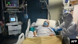 醫院新冠加護病房。（資料圖片）