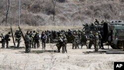 南韓軍隊亦演練防範北韓襲擊