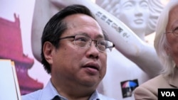 香港支聯會主席何俊仁 （美國之音湯惠芸拍攝）