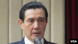 台湾总统马英九(美国之音 张佩芝摄)