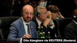 2022年11月15日，歐洲理事會主席米歇爾在G20峰會上。