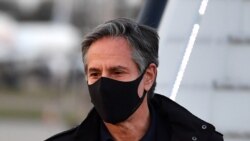 美國國務卿布林肯2021年5月2日抵達倫敦訪問（路透社 ）