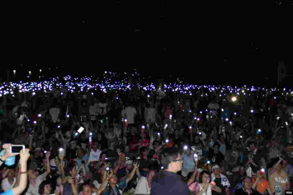 和平佔中運動舉行啟動佔中運動公民抗命集會（美國之音海彥拍攝）