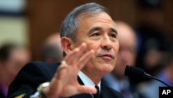 美軍太平洋司令部司令、海軍上將哈里斯4月26日（星期三）在國會作證時。