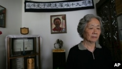 在六四鎮壓中痛失愛子的天安門母親丁子霖(2008年6月4日資料照片)