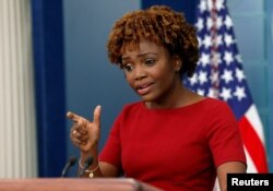 资料照：美国白宫发言人让-皮埃尔（Karine Jean-Pierre)