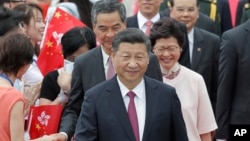 習近平於2017年6月29日抵達香港進行訪問