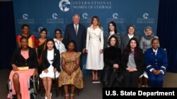 美國第一夫人梅拉尼亞川普3月29日在華盛頓出席了國務院2017年國際婦女勇氣獎頒獎典禮。