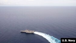 美國軍艦近幾個月來多次駛入南中國海中國所稱的領海內。