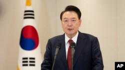 韩国总统尹锡悦12月12日发表长约29分钟的“对抗性谈话”。(韩国总统府提供)