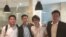 从左至右：西藏学生运动执行主任多吉才旦、香港前民间人权阵线召集人杨政贤、“香港众志”常委敖卓轩、台湾太阳花学运领袖林飞帆（美国之音拍摄）