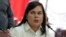 FILE -Philippine Vice President Sara Duterte gestures as she attends a hearing at the House of Representatives in Quezon City, Philippines, Nov. 25, 2024.