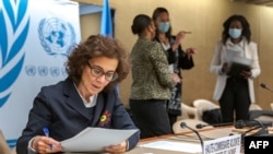 聯合國人權事務代理高級專員娜達·納西弗 (Nada Al-Nashif)。 -資料照