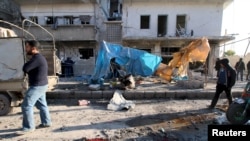 阿勒頗市面對人道主義危機