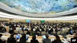 聯合國人權理事會會場資料照