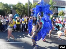 柯阵营游行嘉年华（美国之音许波拍摄）