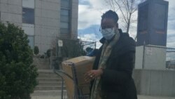 中国劳工观察捐赠的N95送达皇后医院。李强提供