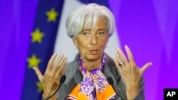 國際貨幣基金組織主席克里斯蒂娜拉加德在巴黎講話（2019年5月7日）