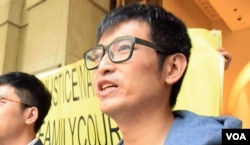 香港學聯前秘書長周永康。（美國之音湯惠芸攝）