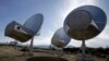 Radio telescopes of the Allen Telescope Array are seen in Hat Creek, Calif. 