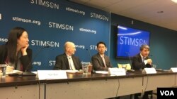 史汀生中心美中台三邊關係研討會(美國之音鍾辰芳拍攝)