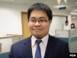 民進黨發言人黃帝穎(美國之音許波拍攝)