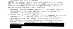 白宫解密的印太战略框架文件指明如何应对中国的军事威胁（白宫解密文件截图）