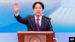 台灣總統賴清德在總統府發表新年演說。 (2025年1月1日)