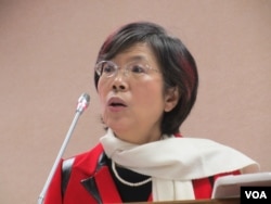 台灣在野黨民進黨立委尤美女（美國之音張永泰拍攝）
