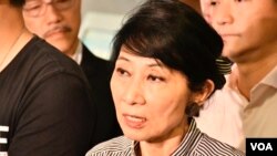 民主派會議召集人毛孟靜。(美國之音湯惠芸)