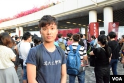 香港大學學生會會長黃政鍀。（美國之音湯惠芸攝）