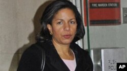 美國駐聯合國大使蘇珊．賴斯19日抵達聯合國