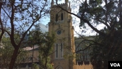 香港聖公會聖約翰座堂（美國之音記者申華拍攝）