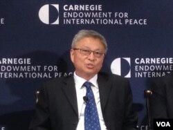 北京清华大学当代国际关系研究院院长阎学通 （美国之音 钟辰芳拍摄）