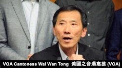 被法庭取消立法會議員資格的姚松炎 (攝影：美國之音湯惠芸）