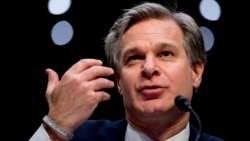 資料照：美國聯邦調查局局長克里斯托弗·雷在華盛頓的一個國會聽證會上。 （2019年11月5日）