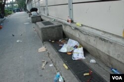 大批水貨客離開後，留下大量垃圾