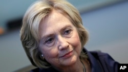 前美国国务卿、民主党总统参选人希拉里•克林顿。