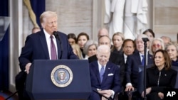 美國總統特朗普（Donald Trump）星期一（1月20日）正午宣誓就職，並發表就職演說。