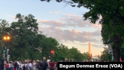 星期六美國首都華盛頓出現的抗議示威。