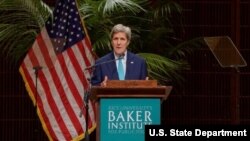 克里國務卿在萊斯大學貝克研究所(Baker Institute)發表演說