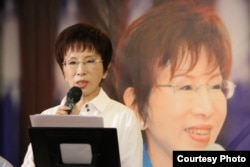 国民党总统候选人洪秀柱（美国之音杨明拍摄）