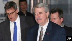 美國談判代表團成員於北京1月8日資料照。