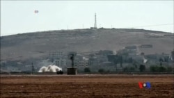 2014-10-07 美國之音視頻新聞: 美國對敘利亞重鎮科巴尼外圍進行空襲