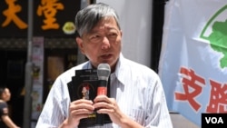 香港支聯會秘書李卓人 （美國之音湯惠芸拍攝）