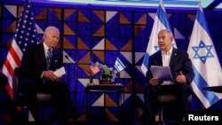 ປະ​ທາ​ນາ​ທິ​ບໍ​ດີ ສະ​ຫະ​ລັດ ທ່ານ ໂຈ ໄບ​ເດັນ ສົນ​ທະ​ນາ​ກັບ​ນາ​ຍົກ​ລັດ​ຖະ​ມົນ​ຕີ ອ​ິ​ສ​ຣາ​ແອ​ລ ທ່ານ ເປັນ​ຈາ​ມິນ ເນ​ຕັນ​ຢາ​ຮູ ທ່າມ​ກາງ​ຄວາມ​ຂັດ​ແຍ້ງ​ທີ່​ກຳ​ລັງ​ດຳ​ເນີນ​ຢູ່​ລະ​ຫວ່າງ ອິ​ສ​ຣາ​ແອ​ລ ແລະ ກຸ່ມ​ຮາ​ມາ​ສ.