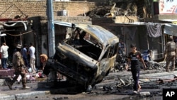 巴格達其中一處汽車爆炸現場