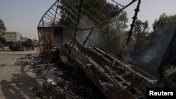 俄羅斯對敖德薩發動無人機空襲後的現場（2024年10月2日）