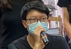 九龍西初選勝選人、前民間外交網絡發言人張崑陽。（美國之音湯惠芸攝）